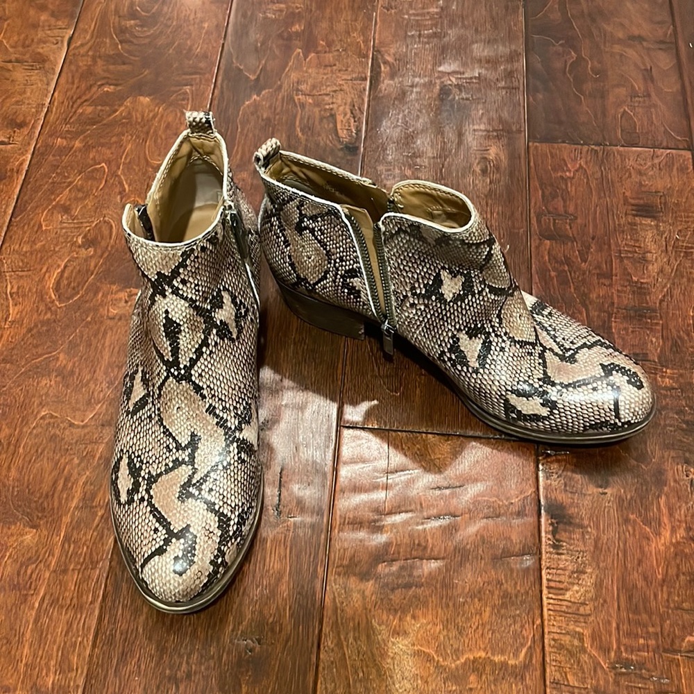 Lucky Brand Snakeskin Booties